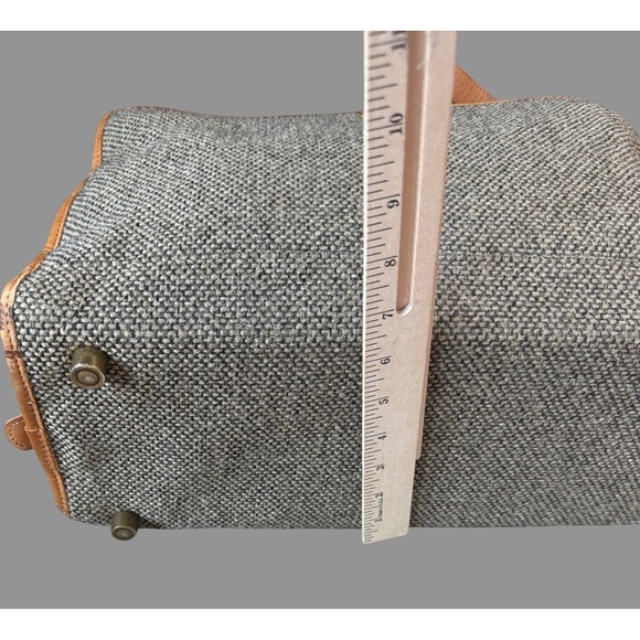 Hartmann Tweed Leather Briefcase Messenger Laptop Travel Carry On Bag - Picture 14 of 16